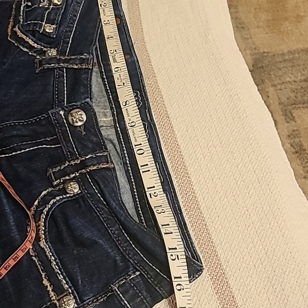 Miss Me jeans dark wash sz. 28"x 30.5" *8"rise. (#1751A) boot cut. - Picture 5 of 16